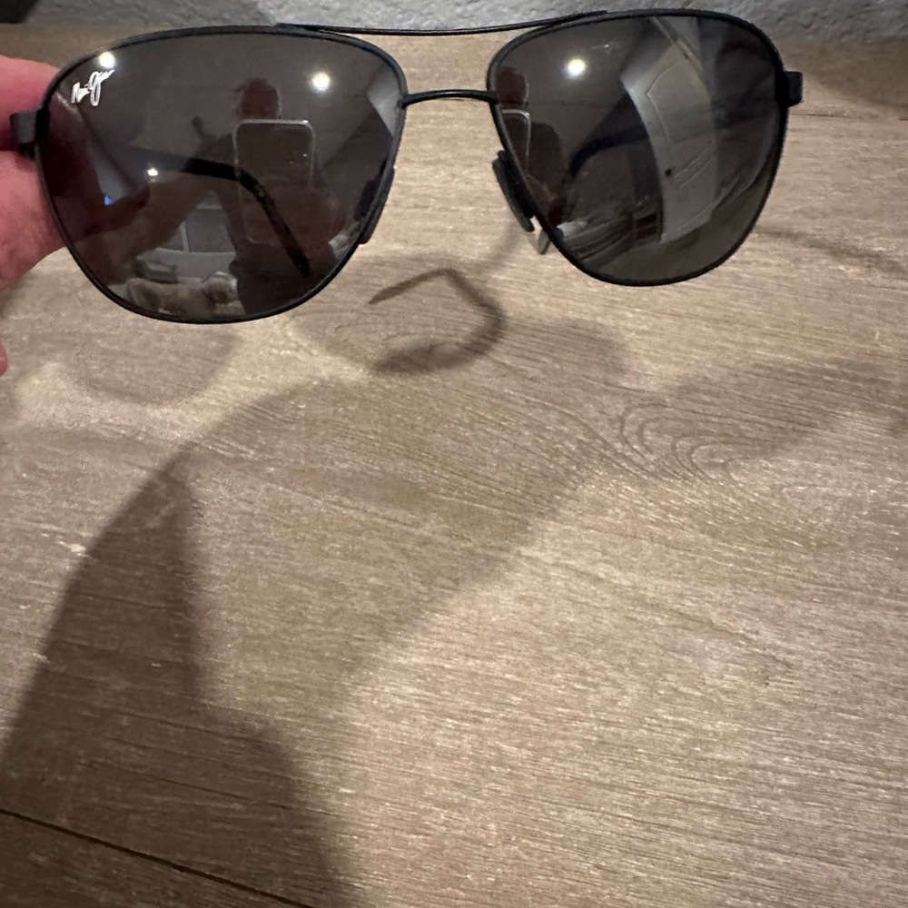 Maui Jim Castles STG-8G Dark Gray Aviator Sunglasses